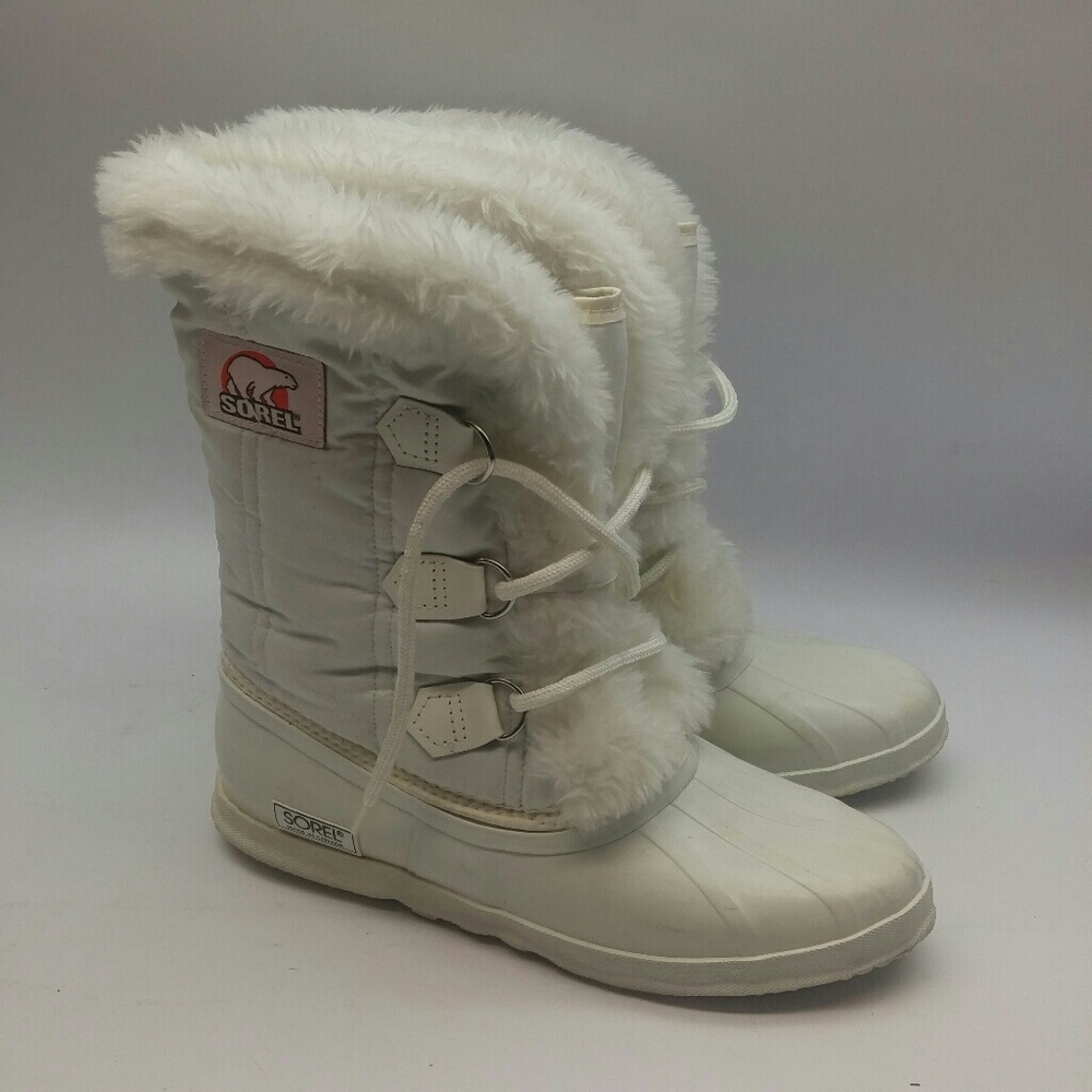 Sorel Manitou Winter Boots White Size 8 Womens Lac